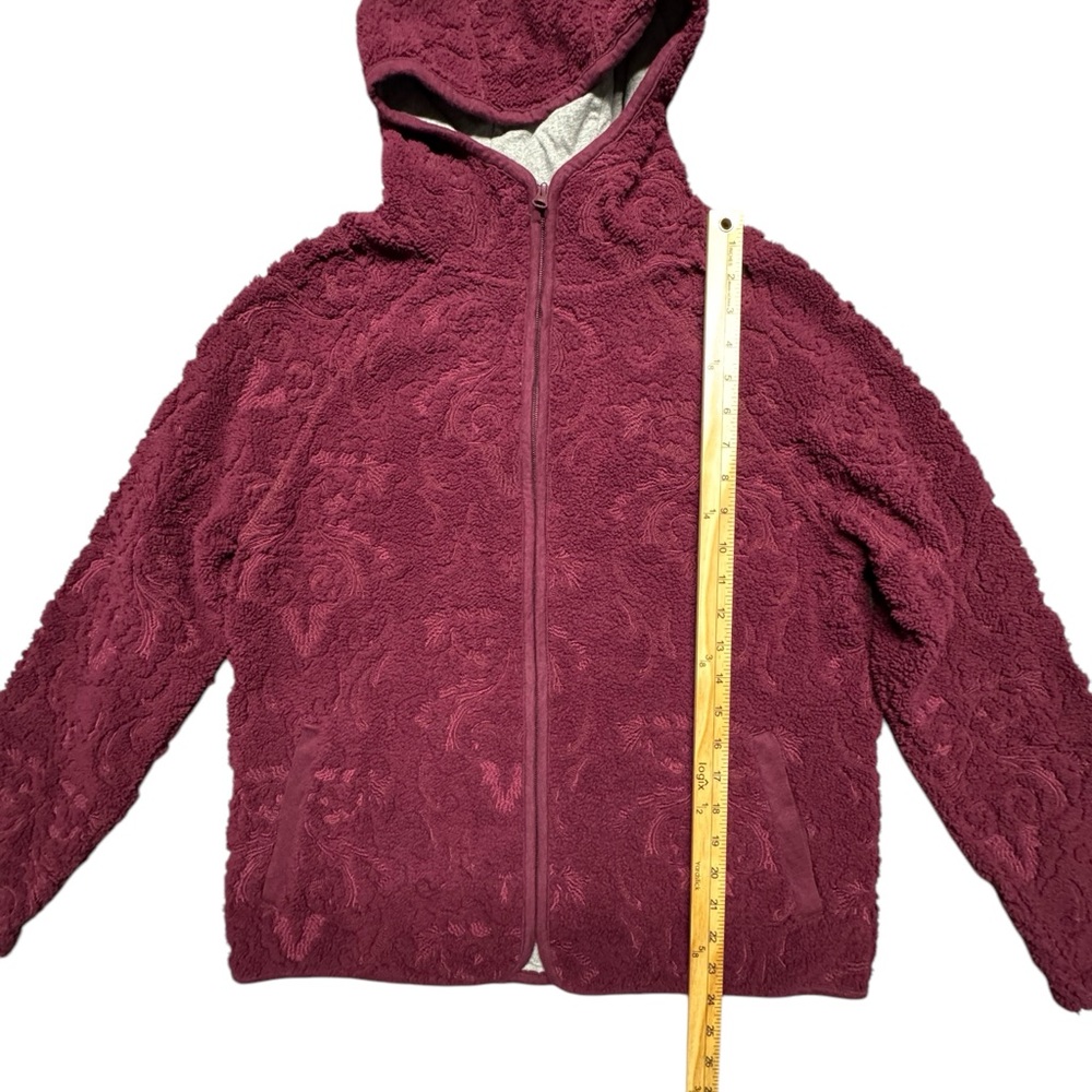 Carbon2Cobalt Wanderlust Fleece Jacket Womens XS Maroon Full Zip Sustainable - Picture 6 of 13